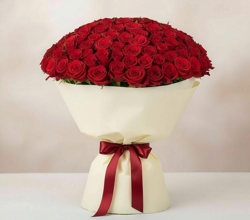 Букет 101 Красная роза Милано в Советске Калининградской области