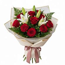 Букет цветов из:  Лилии и Розы в Советске Калининградской области
