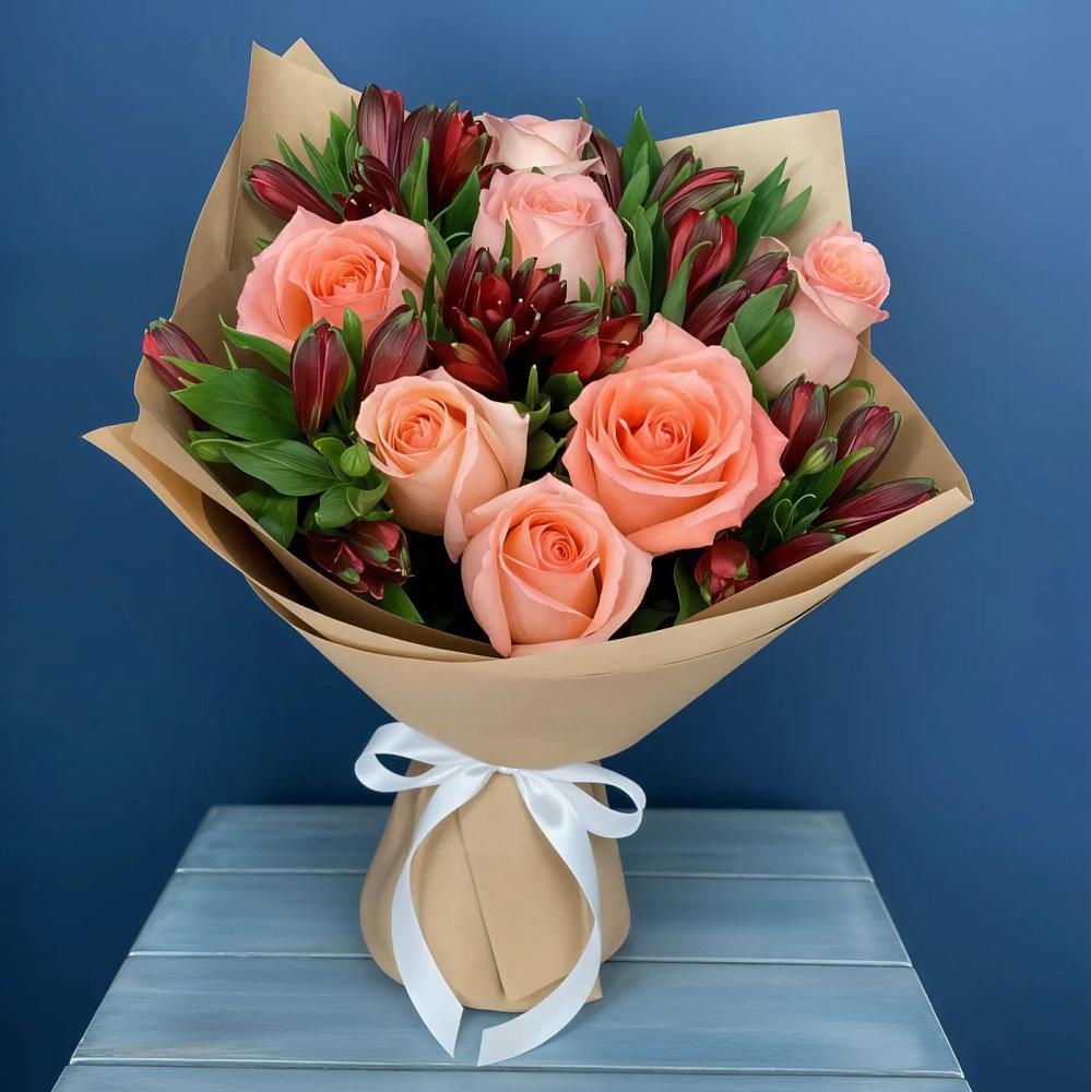 Букет цветов из: Розы и Альстромерии в Советске Калининградской области