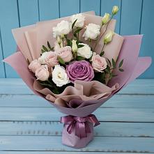 Букет цветов из:  Розы и Лизиантусы в Советске Калининградской области
