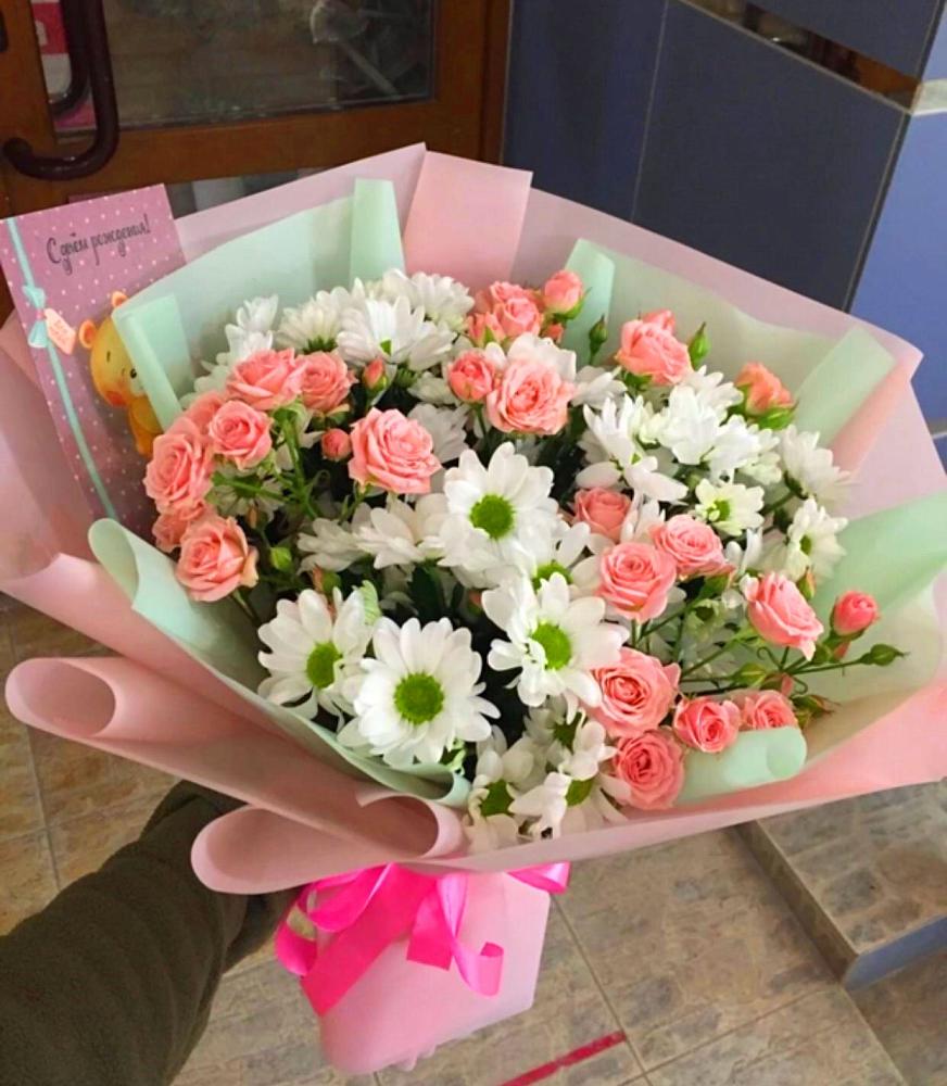 Букет цветов из: Розы и Хризантемы в Советске Калининградской области