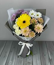 Букет цветов из:  Розы, Герберы и Хризантемы #REPLACE_PRED# Советске Калининградской области