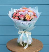 Букет цветов из:  Хризантемы и Розы в Советске Калининградской области